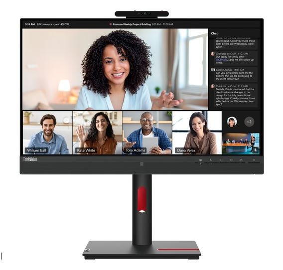 Lenovo ThinkVision T24mv 23.8'/24' FHD USB-C Docking IPS Monitor Height Adjust Tilt Swivel Pivot Webcam Daisy Chain DP HDMI LAN 4xUSB3.2 Hub Speakers Lenovo ThinkVision T24mv 23.8'/24' FHD USB-C Docking IPS Monitor Height Adjust Tilt Swivel Pivot Webcam Daisy Chain DP HDMI LAN 4xUSB3.2 Hub Speakers